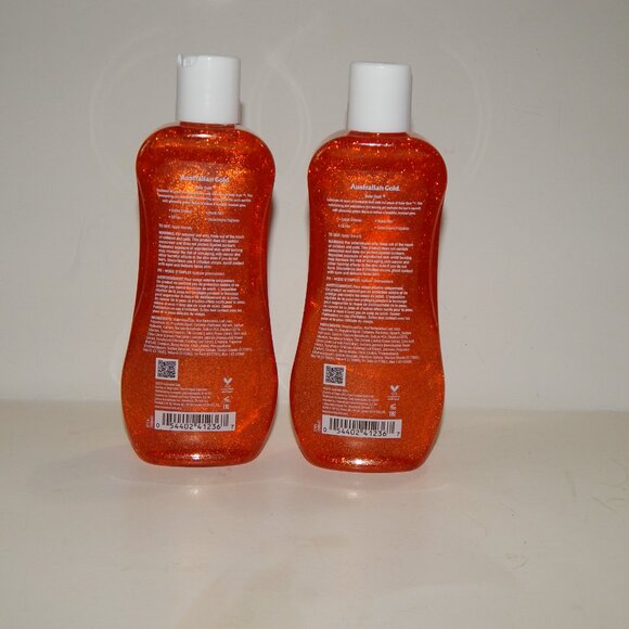 2 Australian Gold Solar Dust Dark Tanning Gels 8 oz Ea Golden Shimmer Non-Greasy - Picture 2 of 2